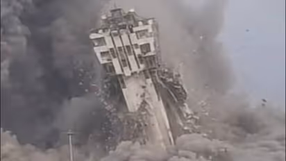 Destroyed surveillance tower at Iran's Shahid Kalantari Port in Chabahar (Photo/X@PeteHegseth)