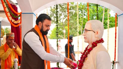 Bihar Chief Minister Samrat Choudhary on Wednesday unveiled the statue of former Bihar CM Dr Jagannath Mishra (Photo/@samrat4bjp)