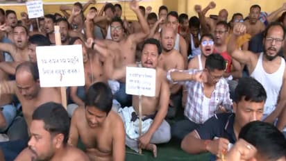 Visuals from the protest (Photo/ANI)