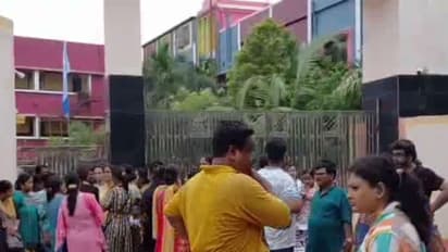 Visuals from outside the school in West Bengal (Photo/ANI)