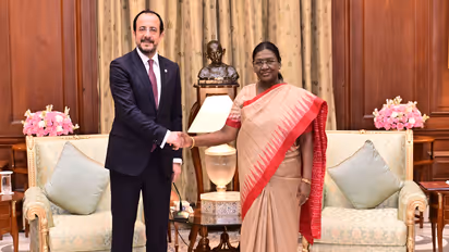 President Droupadi Murmu with Cypriot counterpart Nikos Christodoulides (Photo/PIB)