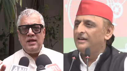 TMC MP Derek O'Brien and SP MP Akhilesh Yadav (Photo/ANI)