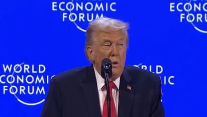US President Donald Trump speaks at the World Economic Forum in Davos, Switzerland. (Image Credit: YouTube/WEF)