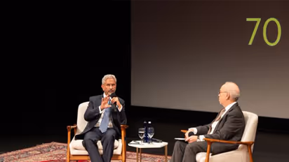 EAM Jaishankar speaks during an event in New York. (Photo: X/@DrSJaishankar)