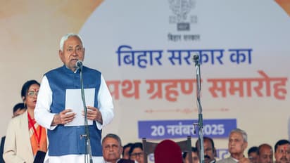 Nitish Kumar takes oath as Bihar CM at swearing-in ceremony in Patna (File Photo/ANI)