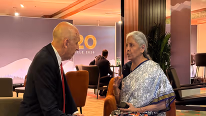 Union Minister Nirmala Sitharaman with with UK Chancellor of the Exchequer John Healey (Photo/X@FinMinIndia)