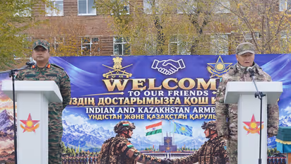 India-Kazakhstan joint military exercise KAZIND-2026 (Photo/X/@adgpi)