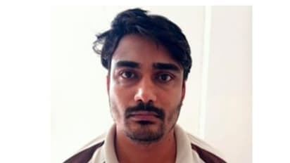 Accused Rahul Chaudhary, arrested by Rajasthan SOG in the JET 2021 dummy candidate case.(Photo/ ANI)