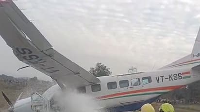 IndiaOne Air aircraft force-lands near Rourkela (Photo/ANI)