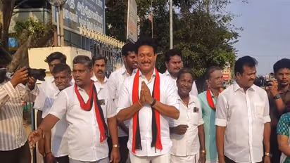 Tamil Nadu Education Minister and DMK candidate Anbil Mahesh Poyyamozhi (Photo/ANI)