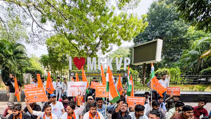 Akhil Bharatiya Vidyarthi Parishad (ABVP) holds protests (Photo/ABVP BHU Unit Varanasi)