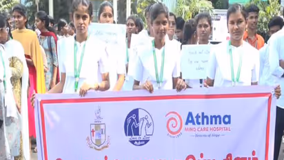 Students taking part in the rally (Photo/ANI)