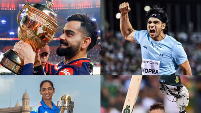 Virat Kohli (top left), Neeraj Chopra (top right), Harmanpreet Kaur (bottom left) and Aiden Markram (bottom right). (Photos: ANI)