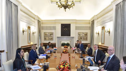 Visual from annual Foreign Office Consultations (FOC) at Hyderabad House (Photo/X/@MEAIndia)