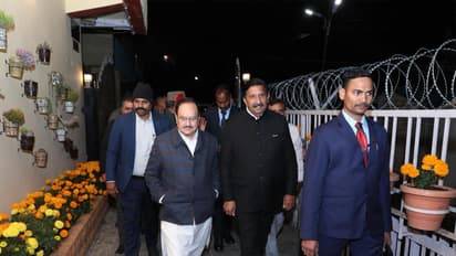BJP President JP Nadda with Himachal Pradesh Deputy CM Mukesh Agnihotri in Shimla. (Photo/BJP HP)