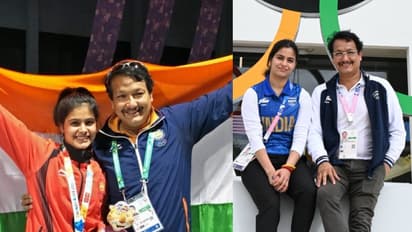 Manu Bhaker and Jaspal Rana (Photo: X/@realmanubhaker)
