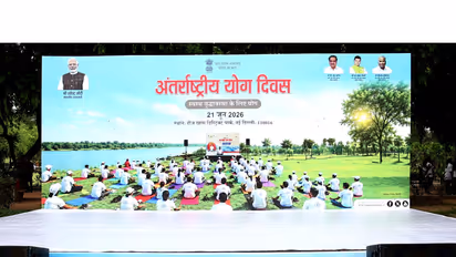Ministry of Jal Shakti, National Mission for Clean Ganga (NMCG), allied departments celebrated 12th International Yoga Day 2026 (Photo/ANI)