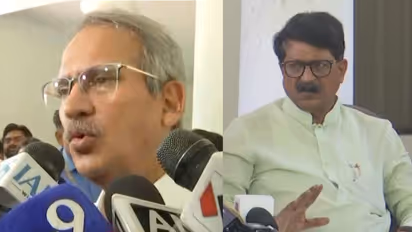 Shiv Sena (UBT) MPs Anil Desai and Arvind Sawant (Photo/ANI)
