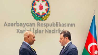 Indian Ambassador to Azerbaijan, Abhay Kumar meets Elnur Mammadov, Deputy Minister of Foreign Affairs of Azerbaijan (Photo/X@indembassybaku)