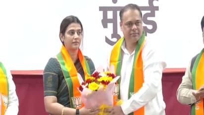 Shiv Sena (UBT) leader and former BMC Corporater Tejasvee Abhishek Ghosalkar joins BJP. (Photo/ANI)