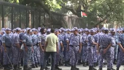 Security has been ramped up around Vijay Chowk (Photo/ANI)