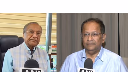 Former IIT-Bombay Board of Governors Chairman Sharad Kumar Saraf and IIT-Bombay alumnus Deepak Birewar (Photo/ANI)