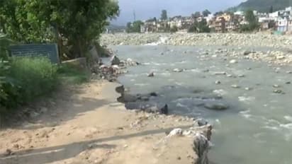 Road damage due to flash floods in Rajouri (Photo/ANI)