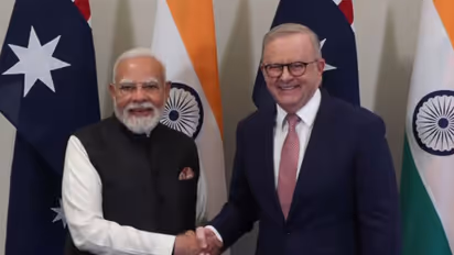 Prime Minister Narendra Modi meets Australian Prime Minister Anthony Albanese in Melbourne (Photo: DD News)