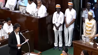 Tamil Nadu Chief Minister C. Joseph Vijay moves resolution in Assembly (Photo/ANI)