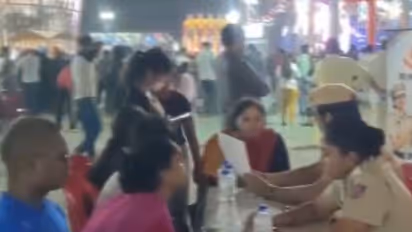 Delhi Police sets up awareness kiosks at Ramlila Ground (Photo/ANI)