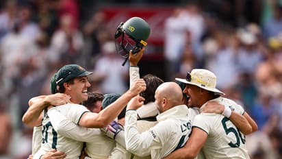 Australia's captain Pat Cummins and teammates celebrating team win (Photo: ANI)