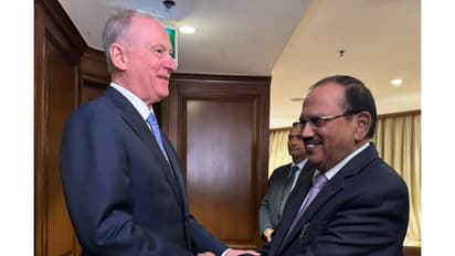 NSA Ajit Doval and Chairman of the Maritime Board of Russia Nikolay Patrushev (Photo/ X@RusEmbIndia)