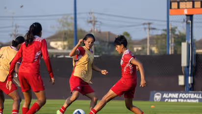 India U20 women players training (Photo: AIFF)