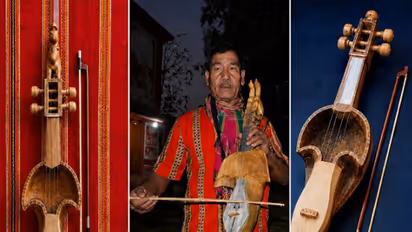 Musical instrument Tripura Sarinda (Photo/X@@DrManikSaha2)