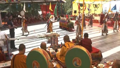 Tibetan Community offering prayers for peace during Tshechu Festival (Photo/ANI)