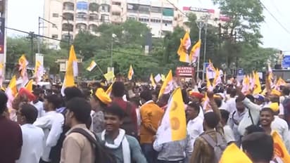 OBC Mahasabha staging protest in Bhopal (Photo/ANI)