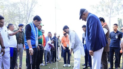 Tripura CM Manik Saha at Tripura Open Golf Tournament (Photo/ANI)
