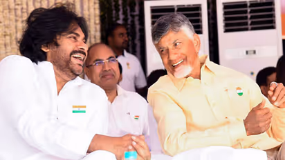 Andhra Pradesh Chief Minister N Chandrababu Naidu and State Deputy CM Pawan Kalyan (File Photo/ANI)