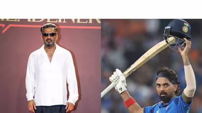 Suniel Shetty lauds KL Rahul (File photo/ANI/X@BCCI)
