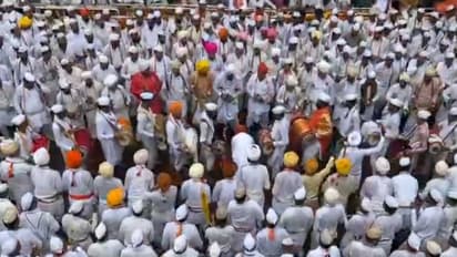 A Warkari procession in Maharashrata (Fhoto/ANI)