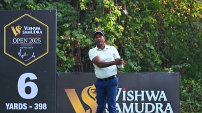 N Thangaraja in action during Vishwa Samudra Open 2025 (Image: PGTI)