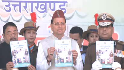 CM Pushkar Singh Dhami at Home Guards Foundation Day event in Dehradun (Photo/ANI)