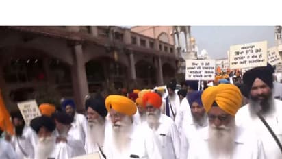 SGPC holds protest march in Amritsar, seeks lifting of ban on film 'Satluj' (Photo/ANI)