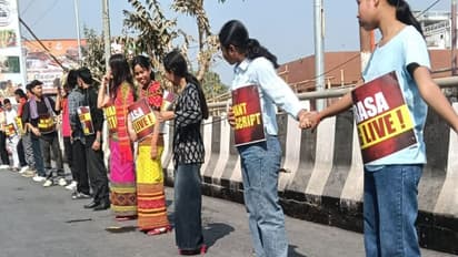 Tripura Indigenous Student Federation members (Photo/ANI)