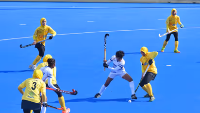 India women's team in action against Malaysia during AHF Junior Asia Cup (Image: HI)