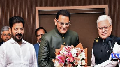 Congress leader Mohammad Azharuddin sworn in as minister in Telangana Cabinet (Photo/ANI)