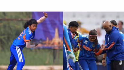 Prema Rawat (L) and injured Shreyanka Patil (R). (Photo: X/@BCCIWomen)