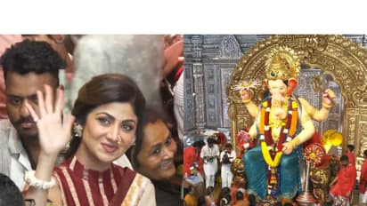 Shilpa Shetty: शिल्पा आणि शमिता शेट्टीने घेतलं लालबागच्या राजाचं दर्शन