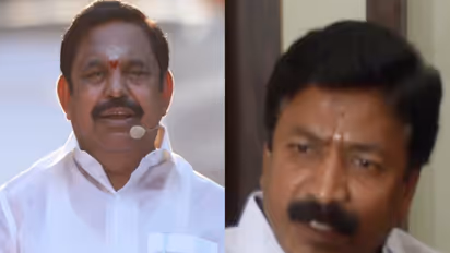 AIADMK General Secretary Edappadi K Palaniswami and party leader CV Shanmugam (Photo/ANI)