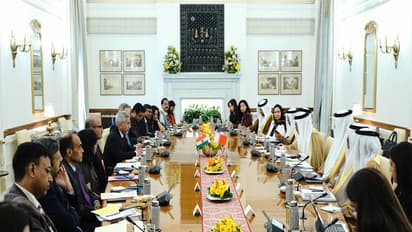 Delegations of India and Bahrain (Photo/ X@DrSJaishankar)